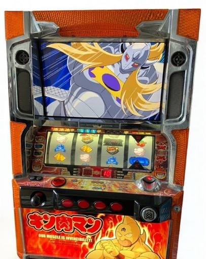 パチスロ実機 初代 キン肉マン メダル スロット 家スロ 設定キー ドアキー ART 4thリール 山佐 動作確認動画有り