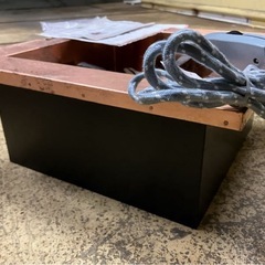 銅板拵え 野々田商店 炭型電熱器 電熱式炉壇 L802 炉・置炉用 炭型ヒーター 昭和レトロ アンティーク 茶道具 茶室備品 A-2の画像