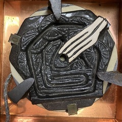 銅板拵え 野々田商店 炭型電熱器 電熱式炉壇 L802 炉・置炉用 炭型ヒーター 昭和レトロ アンティーク 茶道具 茶室備品 A-2の画像