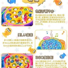 魚釣りゲーム❣️くるくる魚釣り 釣りおもちゃ 電動玩具 フィッシング おもちゃの画像