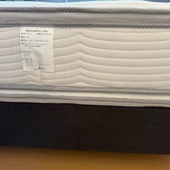 【引き取り限定】シモンズ セミダブルベッドセット（マットレス＋フレーム）の画像