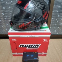 NOLAN N87 フルフェイスヘルメット ブラック/レッド fx8インカム付きの画像