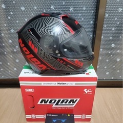 NOLAN N87 フルフェイスヘルメット ブラック/レッド fx8インカム付きの画像