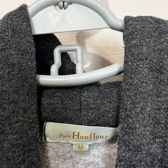 裏起毛 パーカーワンピース ロング丈 フード付き グレー系の画像