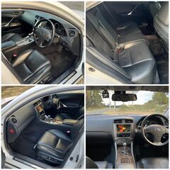 【車検たっぷり】美車/H22/レクサスIS/4WD/11万キロ/車高調/19インチworkアルミ/スタッドレスありの画像