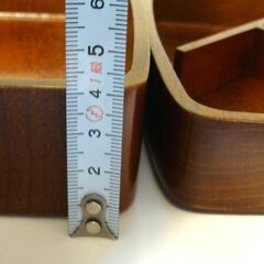 天然木製　お弁当箱 ランチボックス ナチュラル 間仕切りの画像