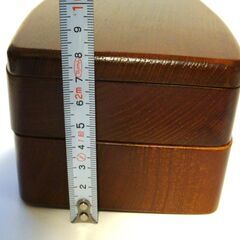 天然木製　お弁当箱 ランチボックス ナチュラル 間仕切りの画像