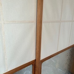 雪見障子 木製 レトロ 造作建具 古民家 ガラス戸 建具 引き戸 アンティークの画像