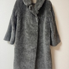 パステルミンクショートコート　フォックスくび首巻き、の画像