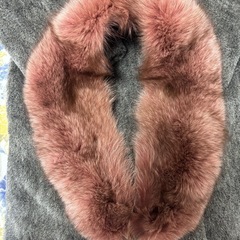 パステルミンクショートコート　フォックスくび首巻き、の画像