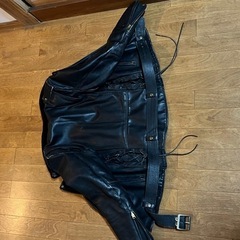 バンソン　貴重ボア付きダブルライダースの画像