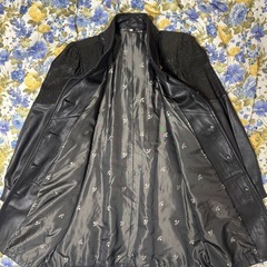 エンボス加工　黒シープスキン　レーザーコートの画像