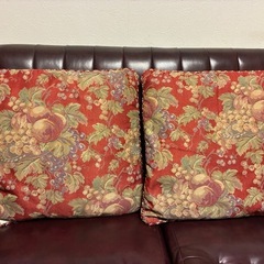 レトロな薄手のクッションの画像