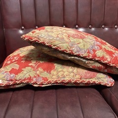 レトロな薄手のクッションの画像