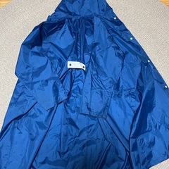 美品 レインコート上下セット 160 ネイビー　男女兼用の画像