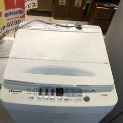 2022年製 ハイセンス 5.5kg洗い 洗濯機 HW-E5504の画像