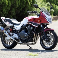 CB400sf nc42 WR'S チタンマフラー　スリップオンの画像