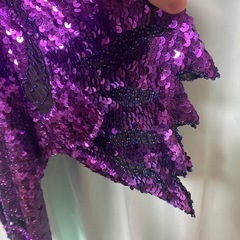 【値下げ】パープルスパンコールカットソーの画像