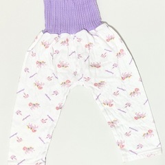 100 秋冬パジャマ　中厚手　やわらか　腹巻き付き　ユニコーン柄　女の子の画像