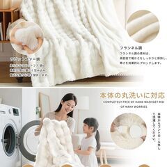 電気毛布 タイマー付き ブランケット 電気ブラン 肩掛け 膝掛け 丸洗い可の画像