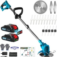 【新品未使用】充電式 電動草刈り機 軽量1.2kg 多替刃付きの画像