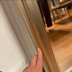 銀塗装アンティーク鏡の画像