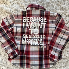 コムサイズム  美品　100サイズチェックシャツの画像