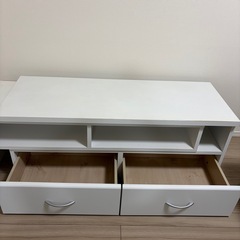 【早い者勝ち】テレビ台　白　無料　伸縮可能の画像