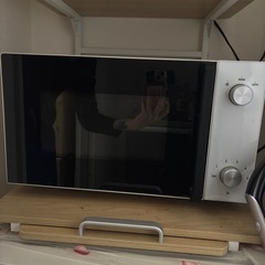 炊飯器、電子レンジ、スライド棚付き電子レンジラック3点セットの画像