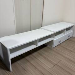 【早い者勝ち】テレビ台　白　無料　伸縮可能の画像