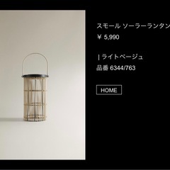 ZARA ソーラーライトの画像