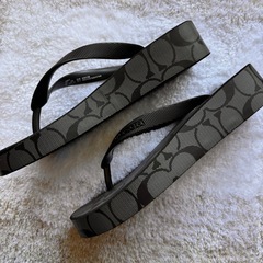 【沖縄本島手渡し】coach 厚底サンダル 22.5cm 美品の画像