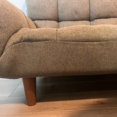 【11/1引き取り可能な方】ニトリ ソファ 二人掛け ブラウン 2wayの画像