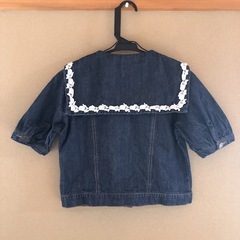 LIZ LISA リズリサ フリル付きデニムジャケット 半袖 サイズ0の画像