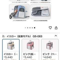 ペット持ち運びリュック/未使用汚れ無しの画像