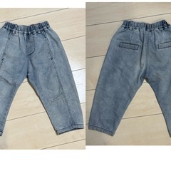 キッズデニム長ズボン2点😇美品未使用の画像