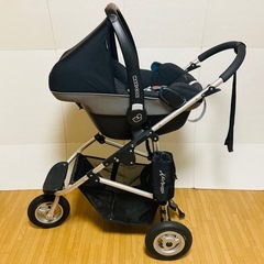 【洗浄済み・美品】エアバギー　マキシコシ　トラベルシステム　アダプター付きの画像