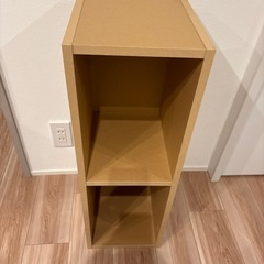 無印パルプボードボックスタテヨコA4サイズ２段ベージュ美品の画像