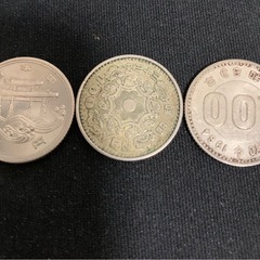 古銭　昭和33年鳳凰100円や、オリンピック100円など３枚セットの画像