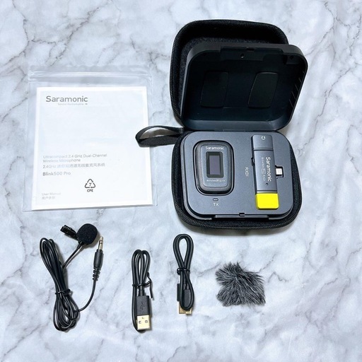 Saramonic Blink 500 PRO シリーズ B3 ミニデュアルチャンネルワイヤレスマイク