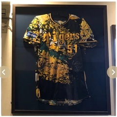 ビンテージ風特大ユニフォーム入れ額縁の画像