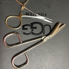 渓流釣り道具、つかみ、ハサミ。の画像