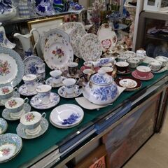 超お洒落　ブルーローズ　アンティーク　ケトル　ホーロー鍋　やかん　ヤカンの画像