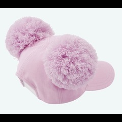 【美品】ミッキーポンポン付きキャップ ピンクの画像