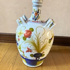 【ヴィンテージ】イタリア工房 ラ・ヴェッキア・ファエンツァ手描き花柄 壺の画像