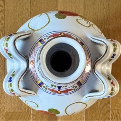 【ヴィンテージ】イタリア工房 ラ・ヴェッキア・ファエンツァ手描き花柄 壺の画像