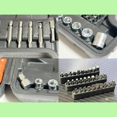 充電式電動ドライバーセット　新品未使用　USB充電ケーブル　ビットセット付属の画像