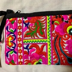 ⑤ 【未使用品】アジアン⭐︎モン族刺繍ポーチの画像