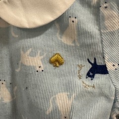 女の子　ベビー服　ケイトスペード　ネコ　70 ワンピース　長袖　コーデュロイ　秋冬の画像