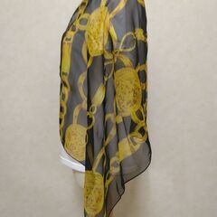 ストール　ブラック×チェーンの画像